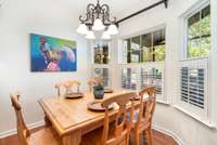 With an 180 degree view, this dining space is the perfect spot to catch up after a day away!