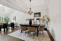 Open concept allowing in the natural light through your lovely vaulted windows