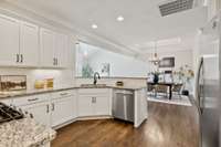 Ample storage and prep space in this high end kitchen
