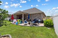 Wonderful backyard, privacy fenced, covered patio and patio
