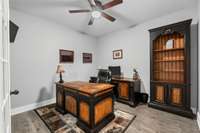 Private office on the lower/basement level.  Could easily be used as an additional bedroom.