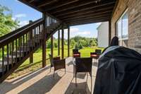 Indoor/outdoor entertaining is easy with this covered patio.
