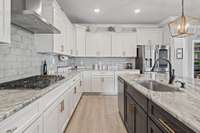 Plenty of counter space in this beautiful kitchen.