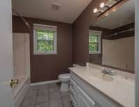 Full bathroom with tub/shower combo