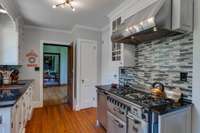 View from the lounge area to the kitchen.
