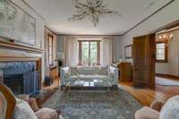 So much natural light in the living room.