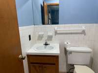 The half bathroom.