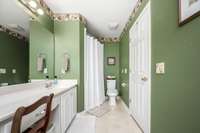 Primary Bath has spa tub and separate shower.