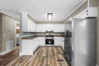 Plenty of cabinet and countertop space.