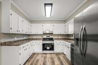 New stainless steel appliances.