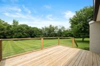 View off the back deck... just imagine enjoying your morning coffee or an evening sunset here.