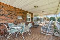 Covered deck...excellent for entertaining!