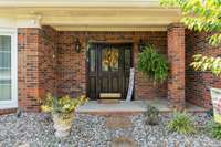 Front door w/sidelights.