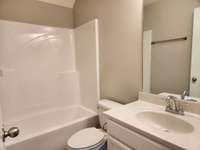 Full Bath Upstairs.  Picture of Similar House.