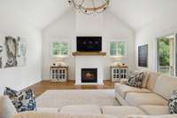 The shiplap is a designing feature!