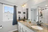Primary bathroom...double sinks.