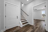 Stairs leading to bonus room