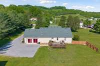 partial privacy and regular fencing for back yard, would be easy to completely close for pets