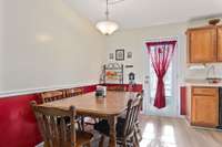 Dining area in the eat-in kitchen
