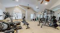 The clubhouse includes a fitness center
