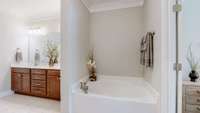 There is a soaking tub in addition to the large shower
