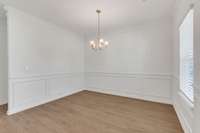 Nice Dining area with Chair Railing