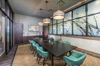 There is also space for those needing to have a quick meeting.
