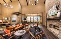 Here, you can hang out with neighbors and watch some football!