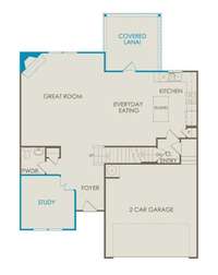 The 1st floor of the Aspire features an open concept layout that is ideal for both everyday living and entertaining family and friends! The Great Room has been elongated to provide added living space. The Study is perfect for a home office.