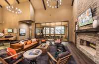 Here, you can hang out with neighbors and watch some football!