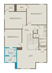 The 2nd floor features 3 Bedrooms, all with walk-in closets. 2 full Bathrooms are also located on this floor, ensuring that everyone has their own sink when getting ready. The Loft is perfect for a home theater or game room.
