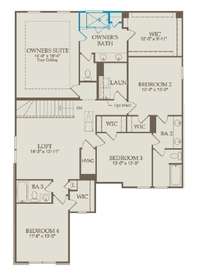 The 2nd floor includes the Owner's Suite and 3 secondary Bedrooms, along with a Loft. Walk-In closets are included with each of these Bedrooms, providing plenty of storage.