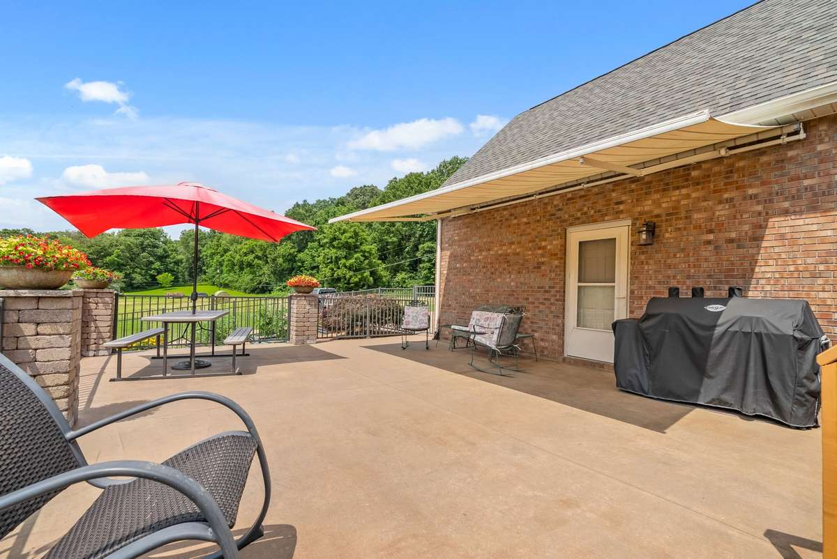 Patio leading to pool area
