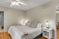 Huge master suite with walk-in closets!