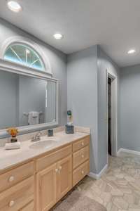 The in-law suite has it's own full bathroom!