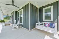 A charming porch swing and multiple ceiling fans create the perfect spot to relax and enjoy the outdoors. 8385 Lascassas Pike Lascassas, TN 37085