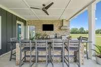 It features a full-length bar with seating, perfect for gathering with friends and family. 8385 Lascassas Pike Lascassas, TN 37085 (TV has been virtually staged- it is already pre-wired and ready for TV!)