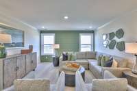 This photo is a sample of the Colburn floorplan.  Options and exterior will vary depending on customer selections and preferences.