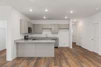 You can easily fit 4 bar stools at your oversized island!