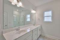 This photo is an example of the Sutherland floorplan. Selections and finishes may vary.