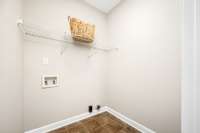 Tiled laundry room