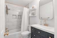 renovated full bathroom with gorgeous features