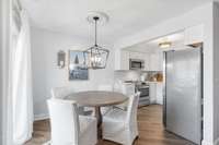Spacious kitchen eating area