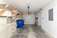 The garage is a one car, but it is oversized so you can get your SUV in, and still have room for your tools and storage.