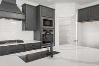 Upgraded quartz counters throughout the home.