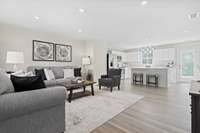 We have open concept living on the main level.