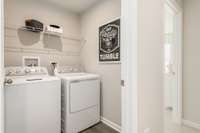 The spacious laundry room conveniently located on the 2nd floor close to the bedrooms.