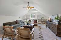 Note the custom bookshelves. This home is full of charming built-ins!