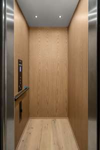 Elevator services all levels of the home.