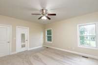 Primary bedroom with private bath